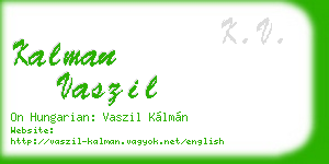 kalman vaszil business card